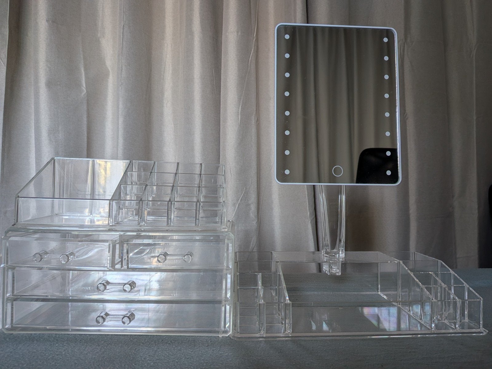 Make-up organizer met spiegel en LED verlichting, Ophalen of Verzenden