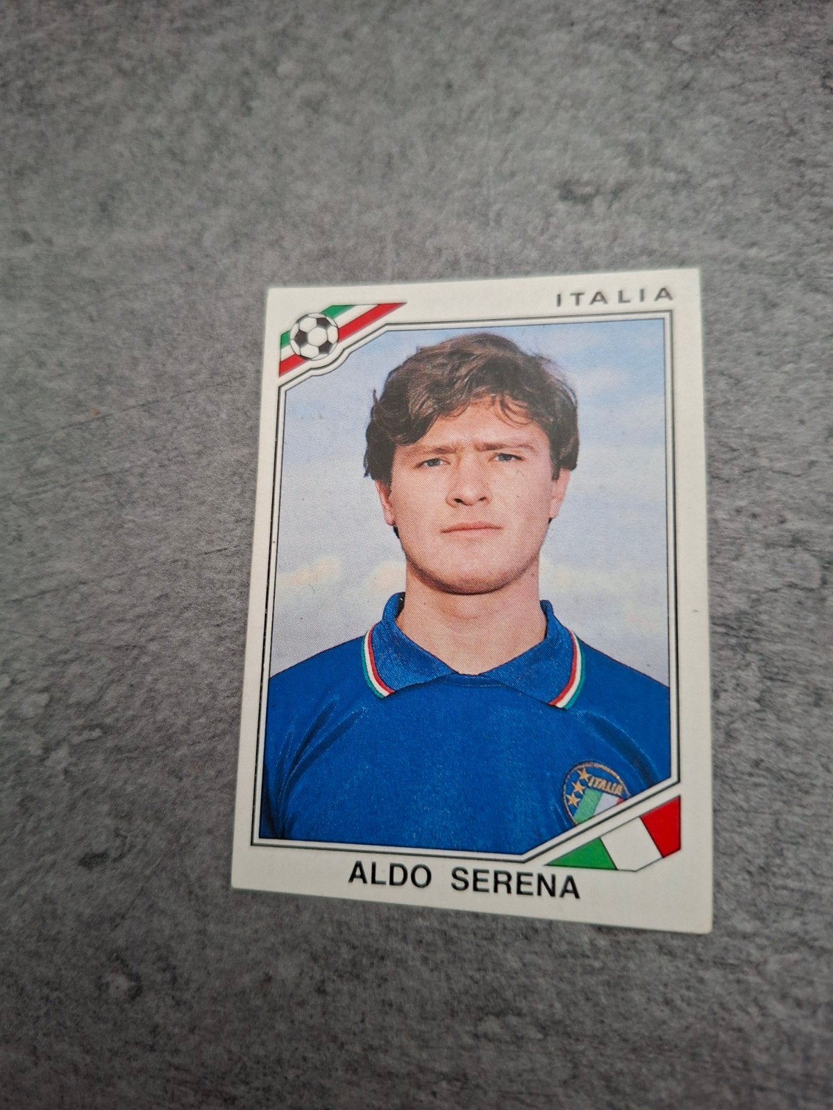 Panini sticker WK 86 Mexico. Aldo Serena Italië., Ophalen of Verzenden, Zo goed als nieuw, Sticker