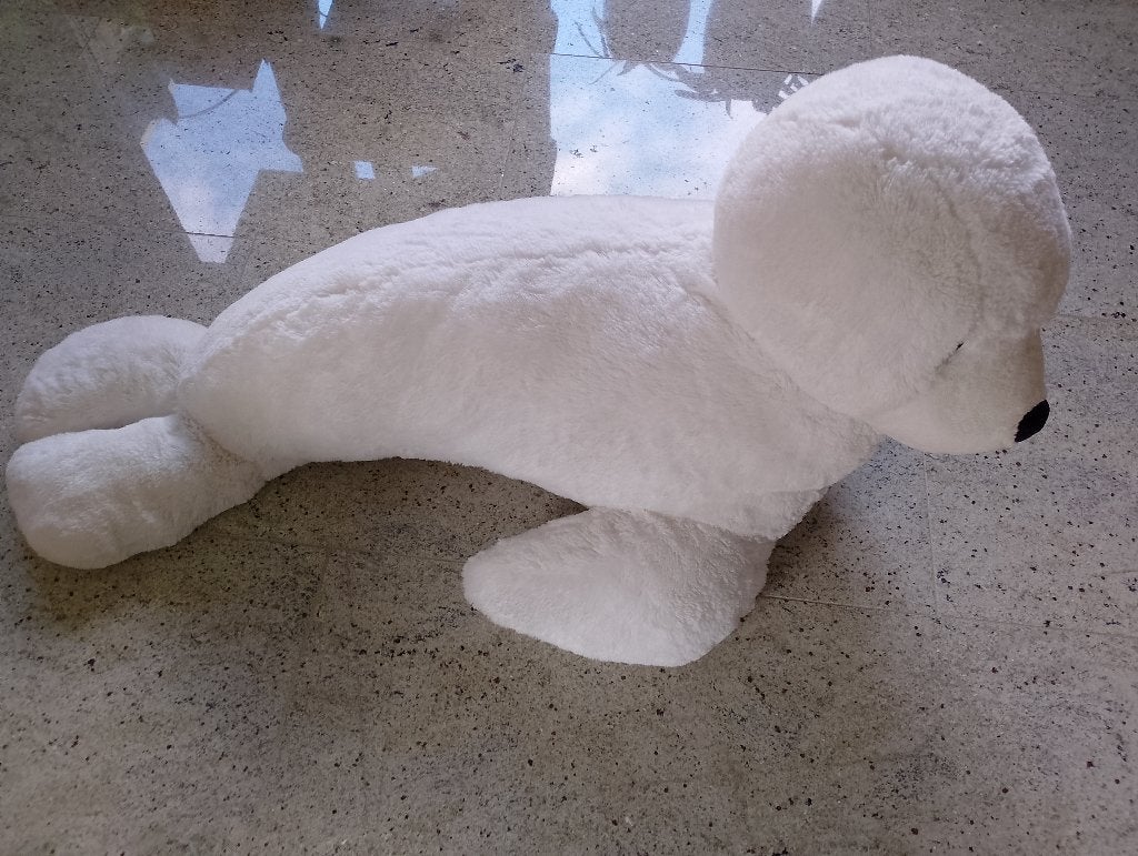 Mega grote knuffel Zeehond XXL, Ophalen, Gebruikt, Overige typen, Wit