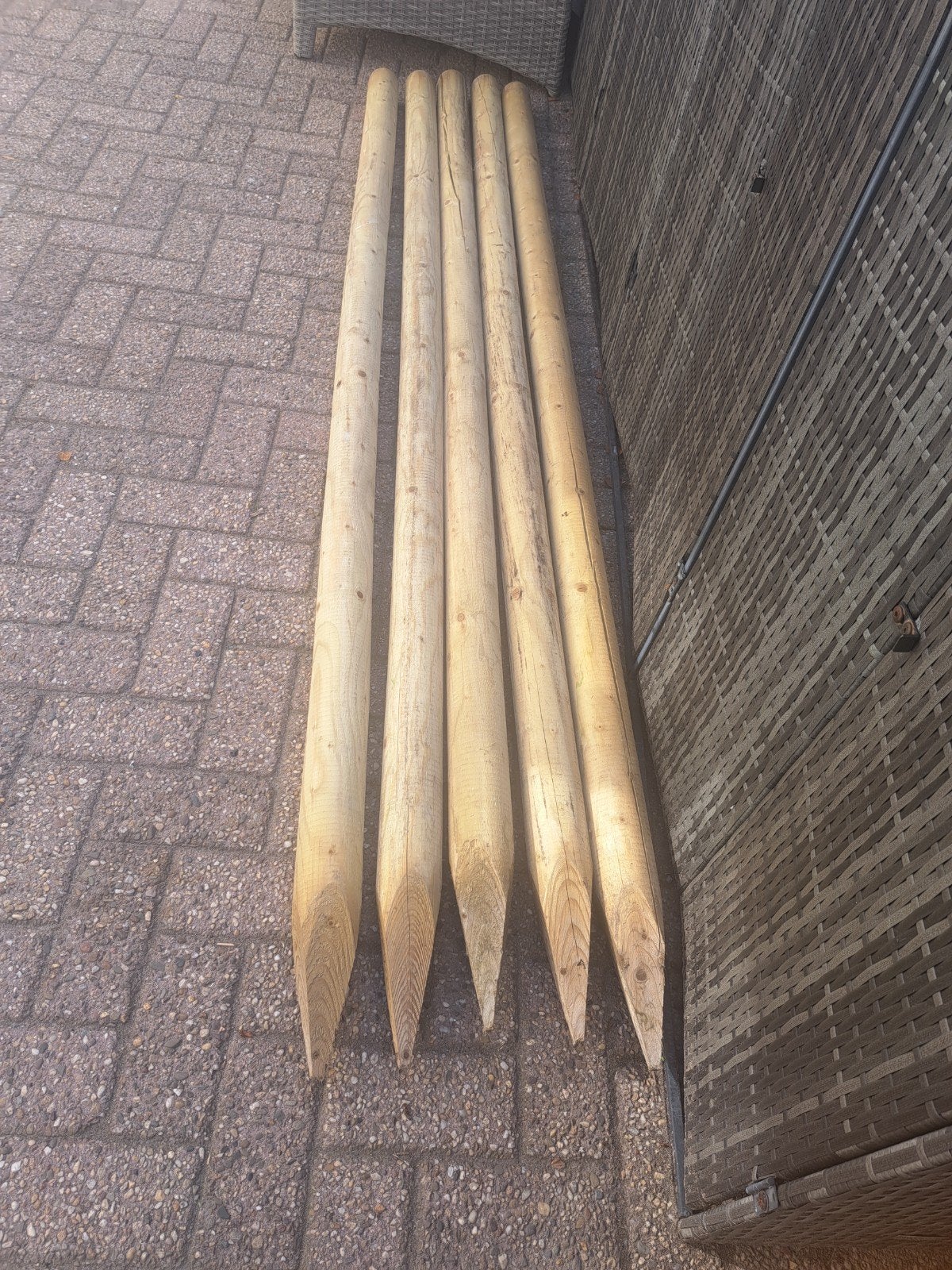 ronde palen (5stuks), Ophalen, Minder dan 50 watt, Staande lamp, Netvoeding