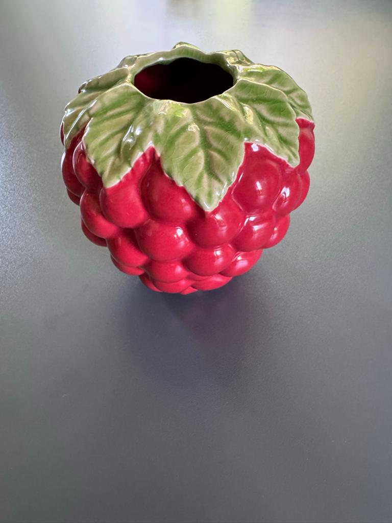 Decoratieve Framboos Vaas - Keramiek, Ophalen of Verzenden