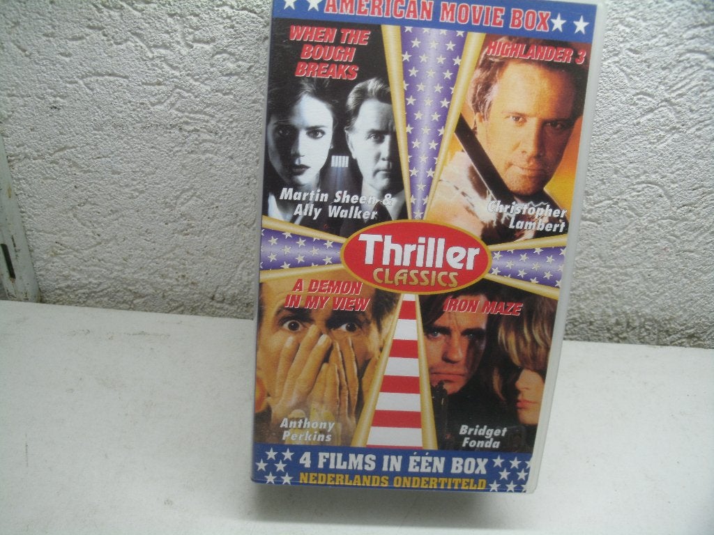vhs 130b  highlander 3/iron maze/demon in my view/bough, Alle leeftijden, Ophalen of Verzenden, Zo goed als nieuw, Actie en Avontuur