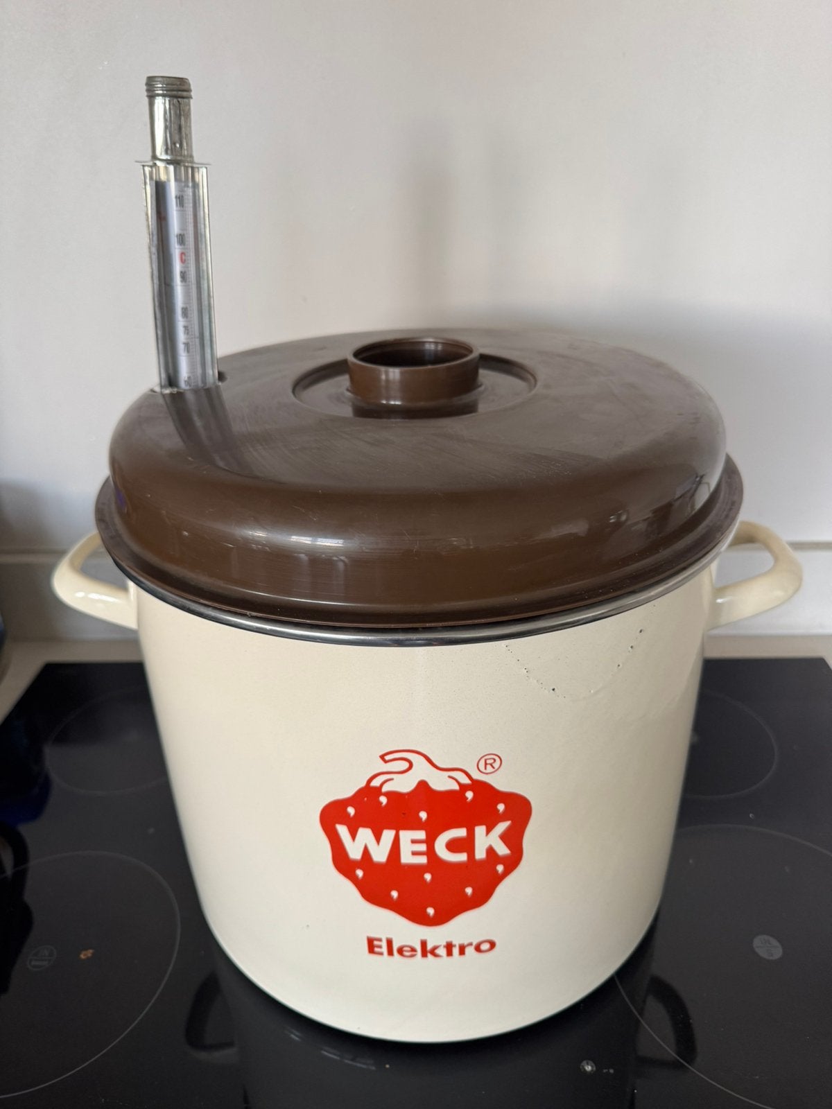 Weck ketel elektro met nieuwe thermometer, Ophalen of Verzenden, Zo goed als nieuw