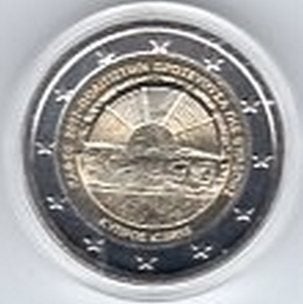 2 Euro Cyprus 2017 - Paphos - in Muntcapsule - BU, Verzenden, Cyprus, 2 euro, Losse munt