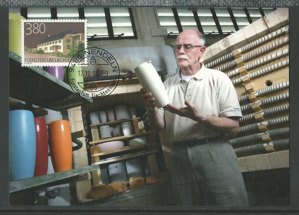 LIECHTENSTEIN 2008 Monumentenzorg op Maximumkaart, FD-eerste, Verzenden, Overige landen, Gestempeld