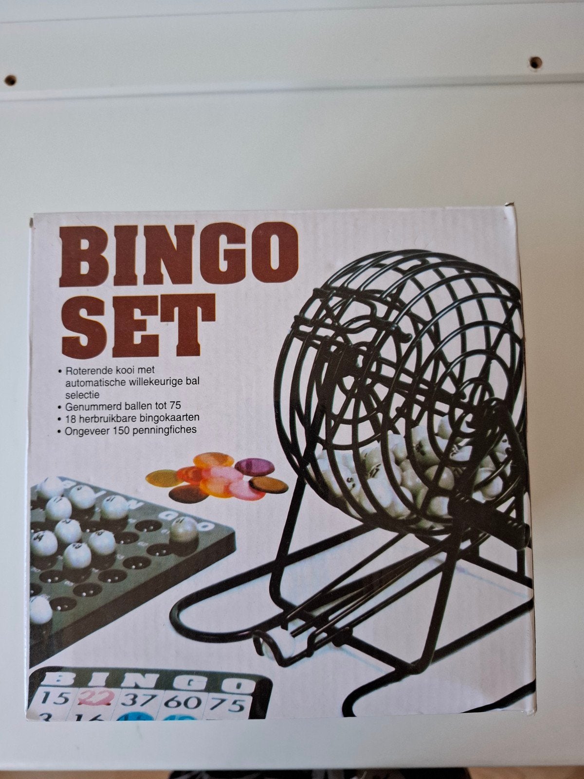 Bingo Set met Draaiende Kooi en Ballen tot 75, Hobby en Vrije tijd, Vijf spelers of meer, Ophalen of Verzenden, Gebruikt