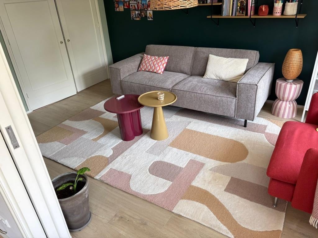 Handgetuft wollen vloerkleed van Westwing, Ophalen, Gebruikt, 150 tot 200 cm, 200 cm of meer