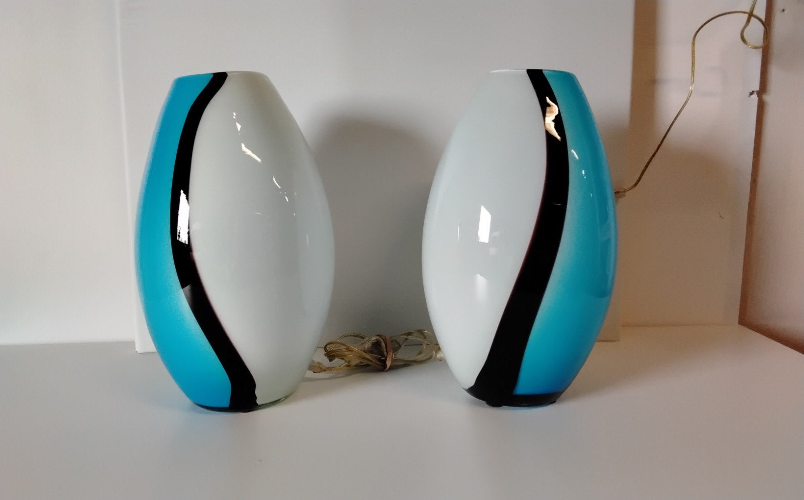2 vintage Eglo handgemaakte tafellampen, Huis en Inrichting, Lampen | Tafellampen, Modern, Sfeervol, Onbekend, Ophalen of Verzenden