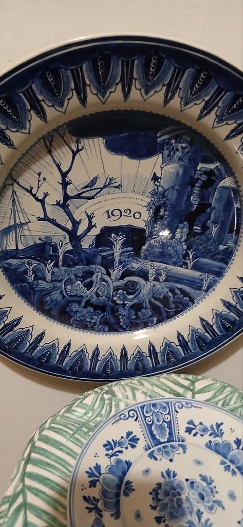 Delfts Blauw Sierbord 1920 - Uniek Verzamelstuk, Ophalen of Verzenden