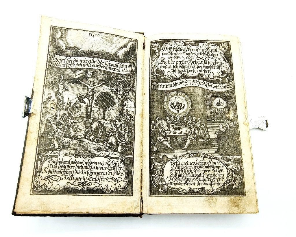Gebedenboek, zilveren slot, J.C. Behrmann, Altona, 18e eeuws, Antiek en Kunst, Verzenden