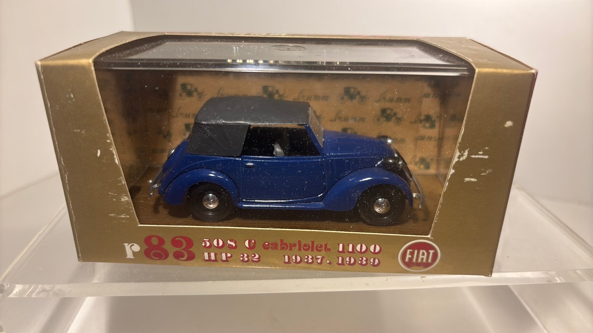 Fiat 508 c cabriolet 1100 bleu brumm 1.43