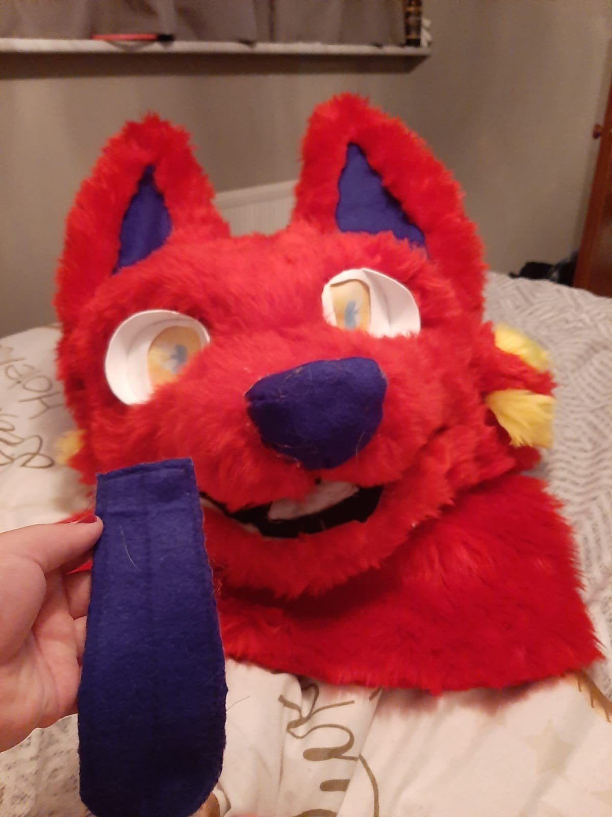 Handgemaakte Fursuit Hoofd €60,-, Gebruikt, Handgemaakt, Textiel, Ophalen of Verzenden