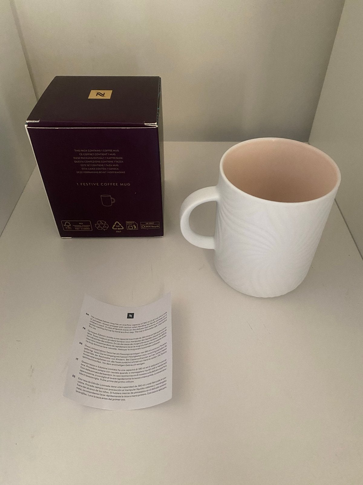 Nespresso Festive Coffee Mug - Nieuw in doos, Overige typen, Verzenden, Nieuw, Steen/keramiek