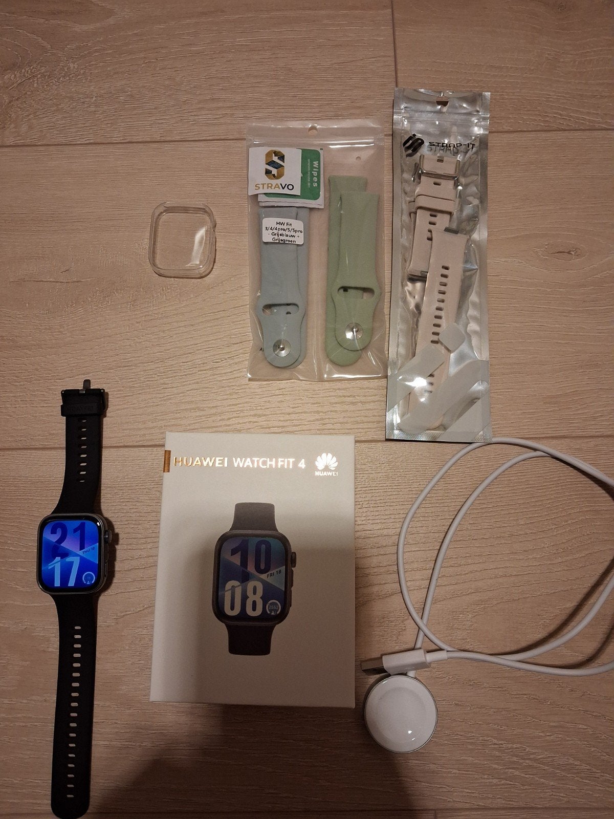 Huawei Watch Fit 4 zwart- zo goed als nieuw, Ophalen, Zwart, Zo goed als nieuw, Waterdicht