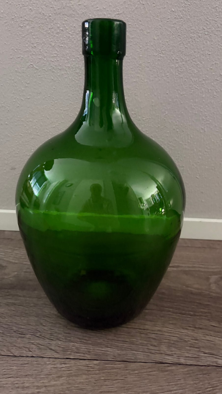 Prachtige groene gistfles, Ophalen, Aardewerk of Porselein, Zo goed als nieuw, Minder dan 50 cm