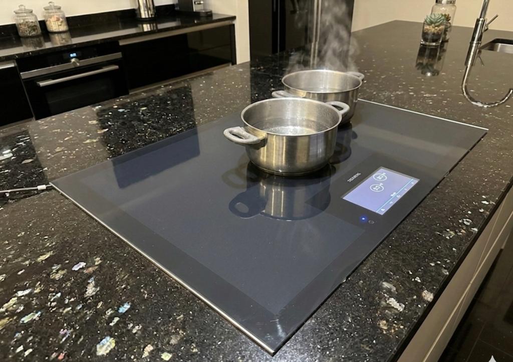 Siemens EH875KU12E free-induction kookplaat 80 cm ZGAN, Witgoed en Apparatuur, Kookplaten, Zo goed als nieuw, Inbouw, Inductie