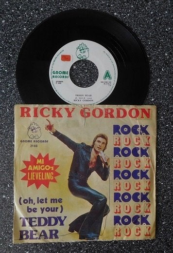 GNOME 2103 Ricky Gordon - teddy bear (vanaf € 1,50), Cd's en Dvd's, Ophalen of Verzenden, Zo goed als nieuw, 7 inch, Levenslied of Smartlap
