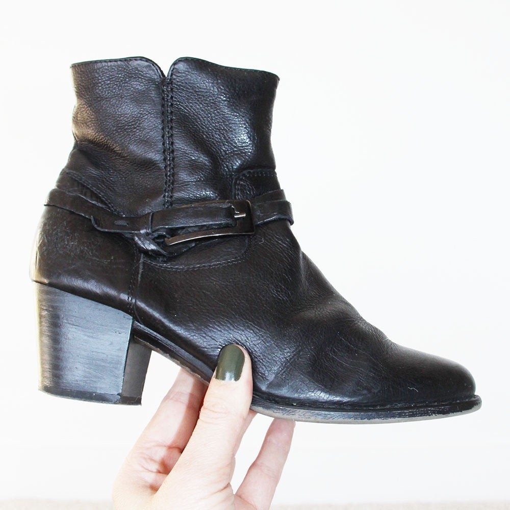 Prachtige Zwart Leren Freeflex Laarsjes s11 (Maat 37) € 55,-