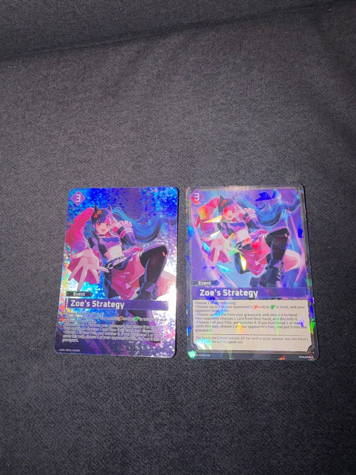 Zoe's Strategy OSR EN RR Mint - Palworld TCG Kaart, Ophalen of Verzenden, Zo goed als nieuw, Meerdere kaarten, Foil