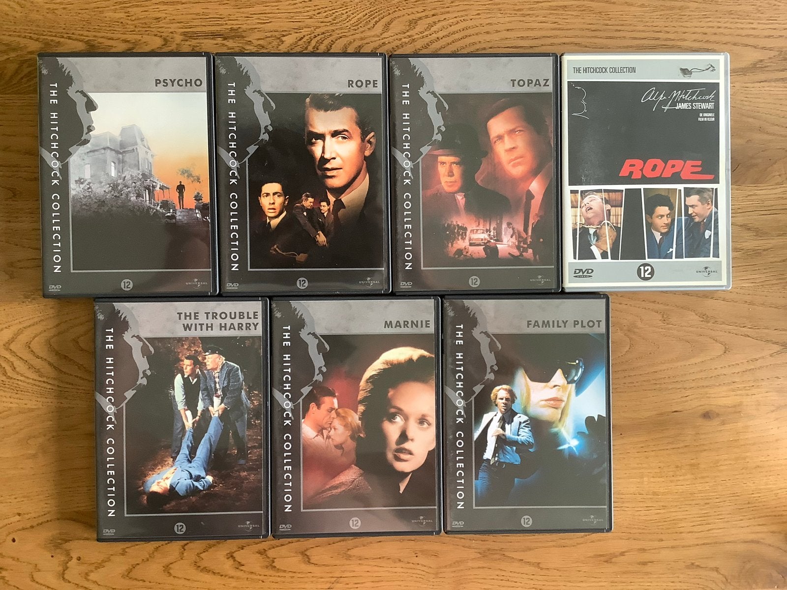 Hitchcock films op DVD, per stuk 3,95 NL ondertiteld., Gebruikt, Boxset, Actiethriller, Ophalen of Verzenden