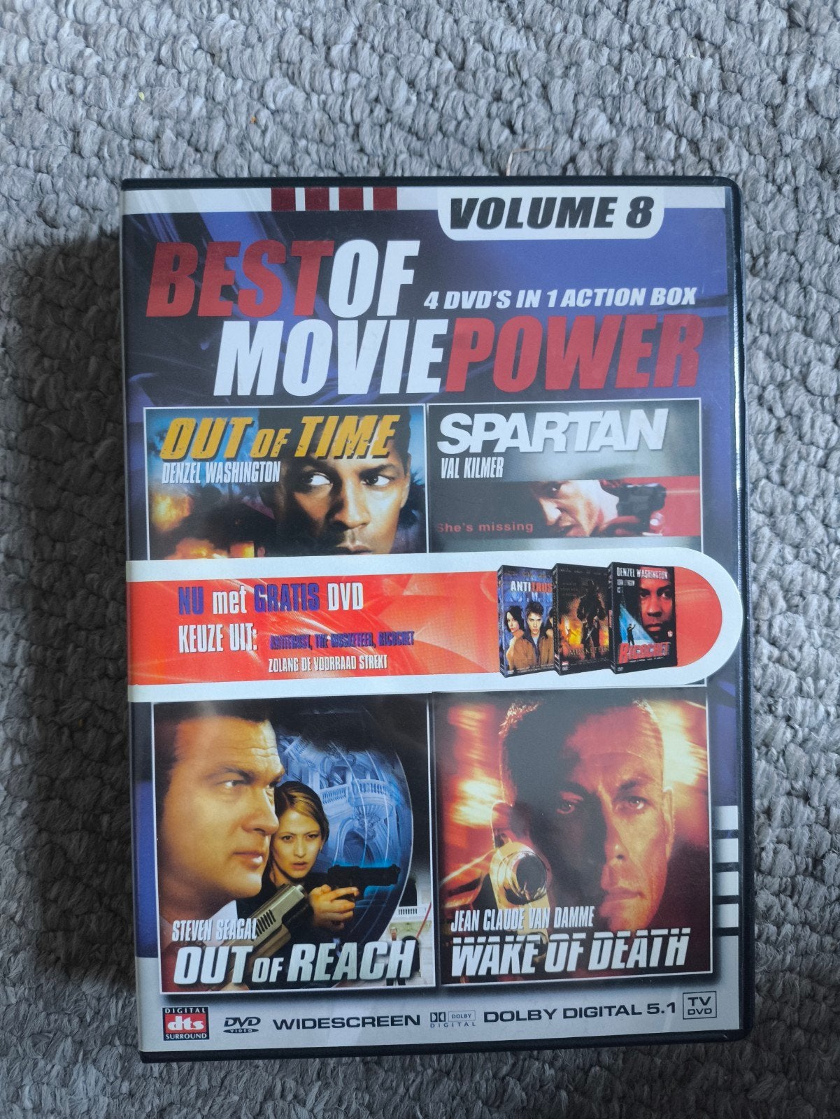 Actie / thriller dvd box 4 dvd's, Cd's en Dvd's, Ophalen of Verzenden, Zo goed als nieuw