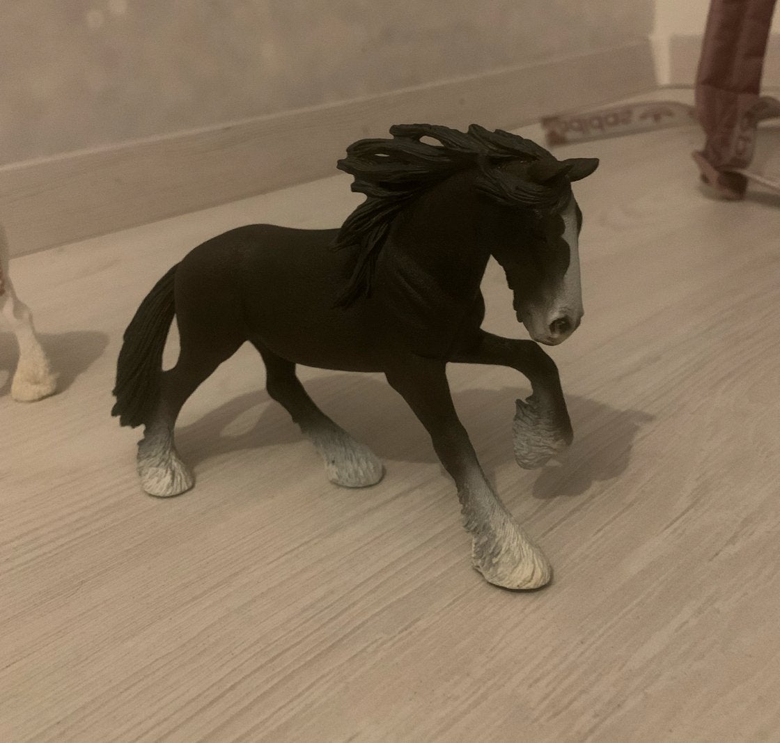Schleich Shire Hengst paard - 13734, Ophalen of Verzenden, Zo goed als nieuw, Paard, Beeldje of Figuurtje