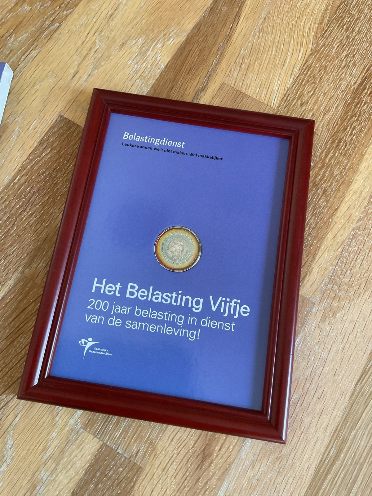 Het Belasting Vijfje - 200 jaar belastingdienst, Postzegels en Munten, Munten | Nederland, Ophalen of Verzenden, Euro's, Losse munt