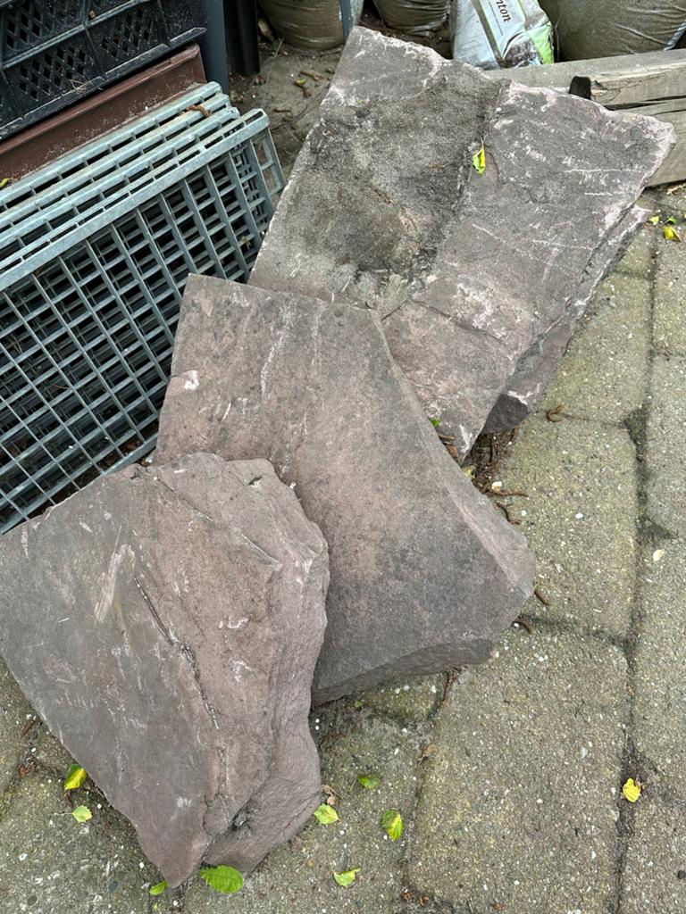 Natuurstenen flagstones voor tuin en terras, Tuin en Terras, Grind, Keien en Split, Ophalen, Overige materialen, Gebruikt, Overige typen