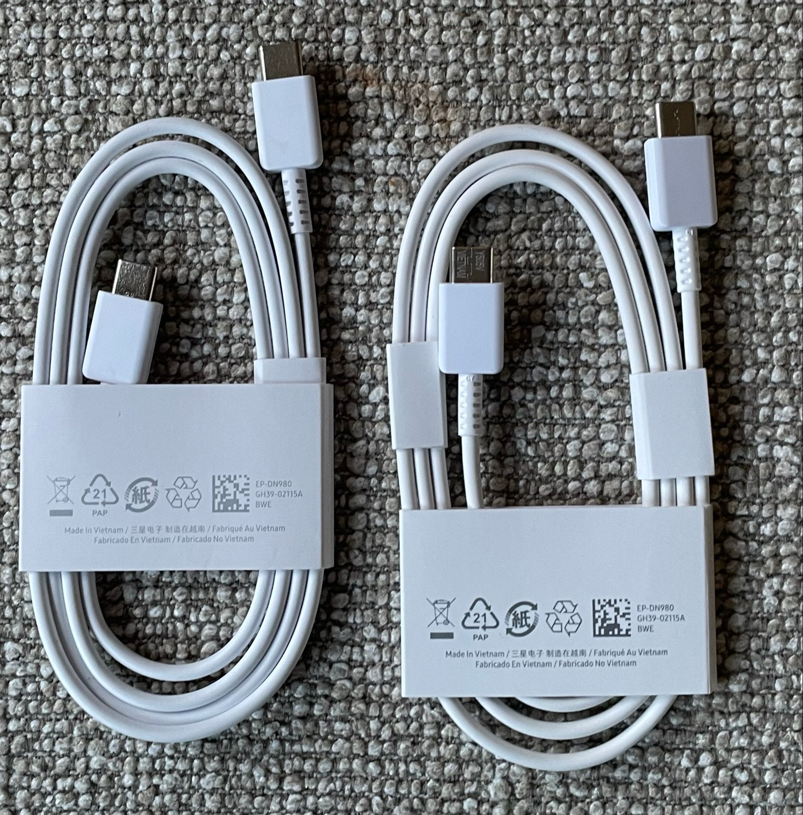 Samsung EP-DN980 USB-C naar USB-C kabel (1m), Telecommunicatie, Mobiele telefoons | Toebehoren en Onderdelen, Ophalen of Verzenden