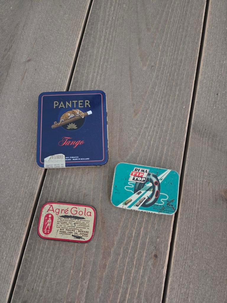Oude sigarendoosjes - Panter, Rema Tip Top, Agré Gola, Ophalen of Verzenden, Gebruikt