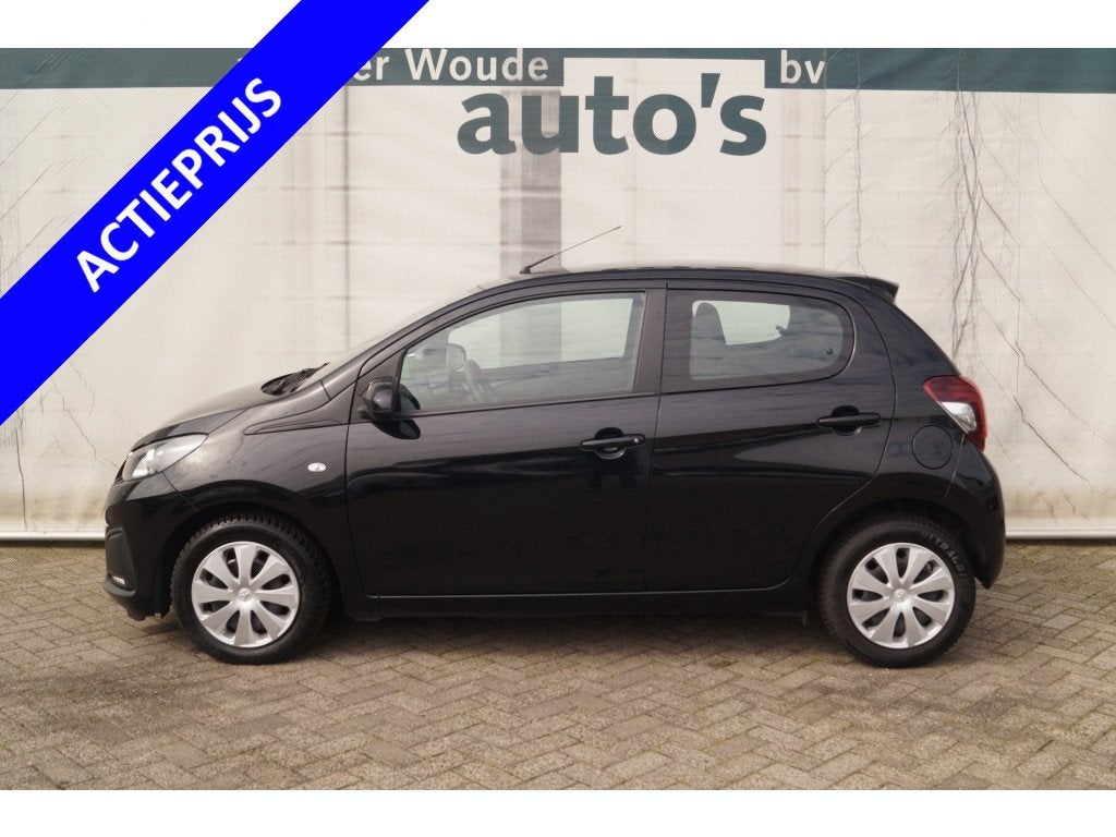 Peugeot 108 1.0 e-VTi Active 5-drs -AIRCO-DAB-LED-, Auto's, Gebruikt, Euro 6, 4 stoelen, Zwart