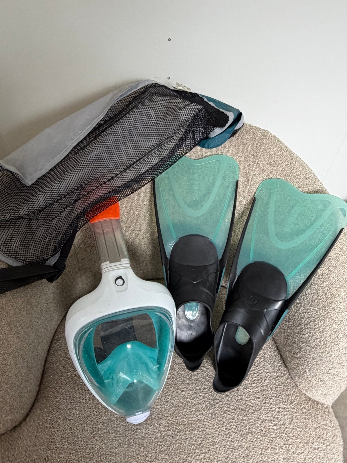 Snorkelset Subsea Easybreath 500 met vinnen maat 36/37, Watersport en Boten, Ophalen of Verzenden, Gebruikt, Snorkelset