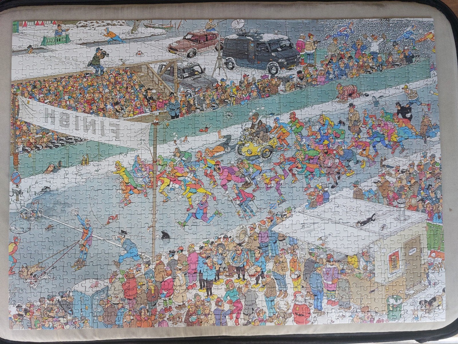 Van Haasteren puzzel 'Elfstedentocht', 1000st, Ophalen of Verzenden, 500 t/m 1500 stukjes, Gebruikt, Legpuzzel