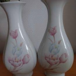 Vintage Super mooie porselein vazen 2 stuks, Ophalen