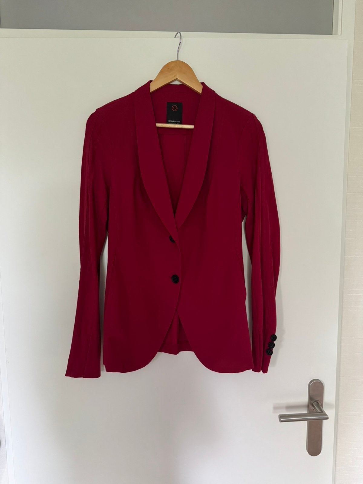 Penn&ink colbert maat 40 wijnrood, Kleding | Dames, Jasjes, Kostuums en Pakken, Verzenden, Zo goed als nieuw, Maat 38/40 (M), Rood