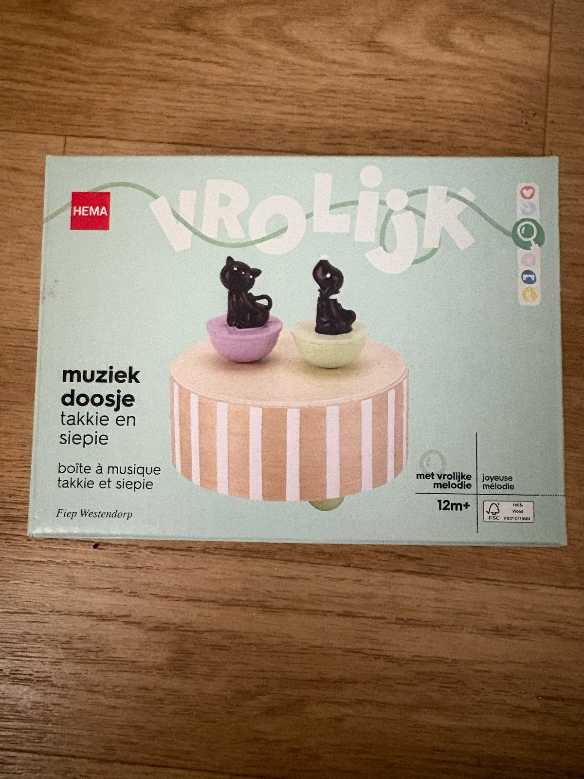 Hema Muziekdoosje Takkie en Siepie - Vrolijke Melodie, Ophalen of Verzenden, Nieuw, Overige typen, Met geluid