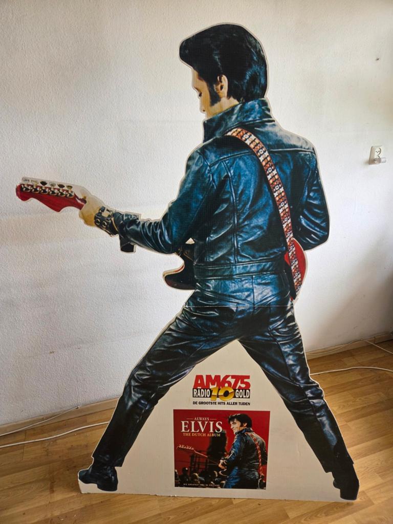 Elvis Presley op ware grote, Ophalen of Verzenden, Foto of Kaart