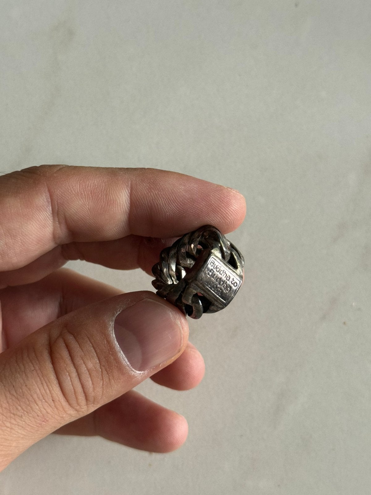 Buddha to buddha chain ring origineel 925 zilver, Ophalen of Verzenden
