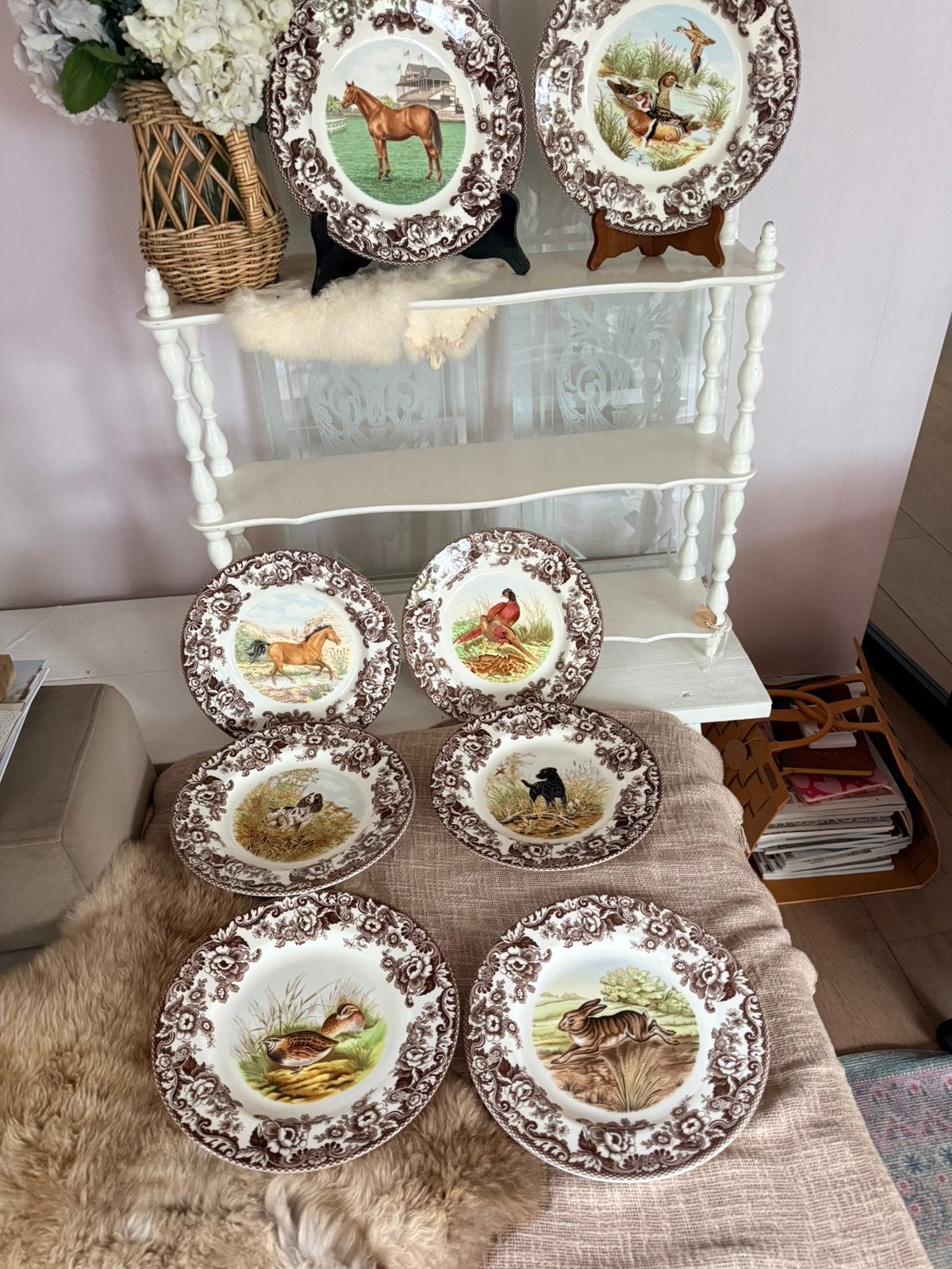 Spode Woodland 8x dinerborden 27 cm nieuw, Ophalen, Nieuw, Porselein, Bord of Schaal