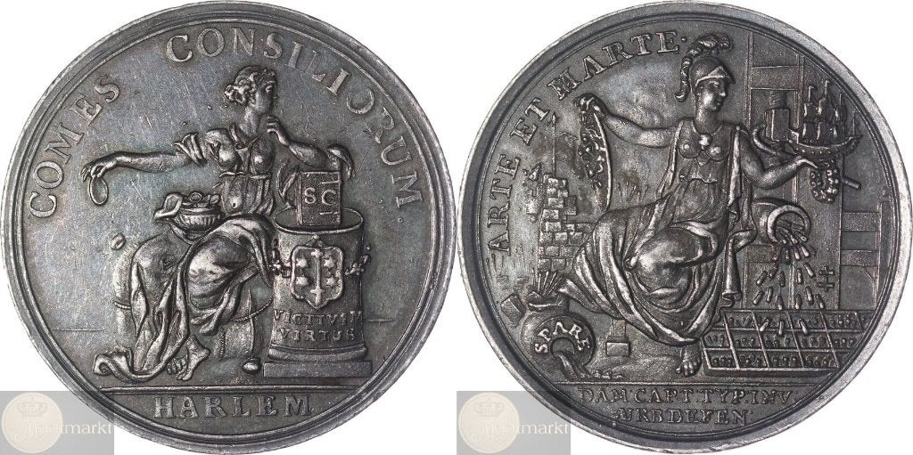 Haarlem - Stadsraadlid token Z.J. (ca. 1740), Vóór koninkrijk, Zilver, Losse munt, Overige waardes