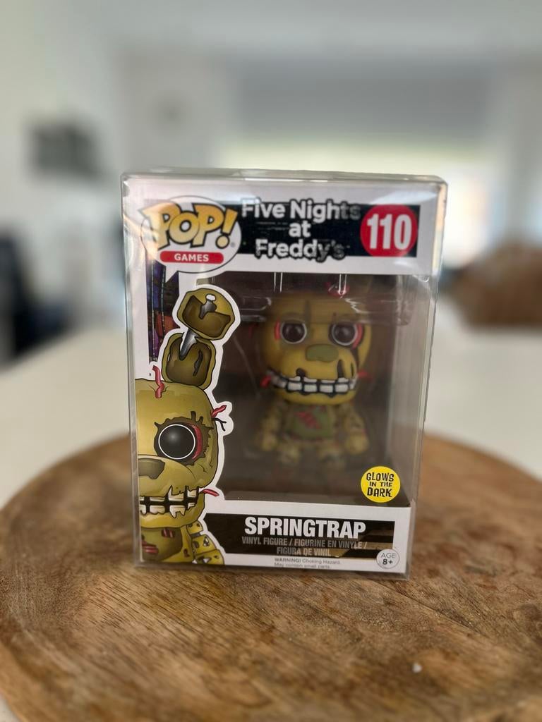 Zeldzame Vaulted Springtrap GITD Funko Pop FNAF #110, Ophalen of Verzenden, Zo goed als nieuw