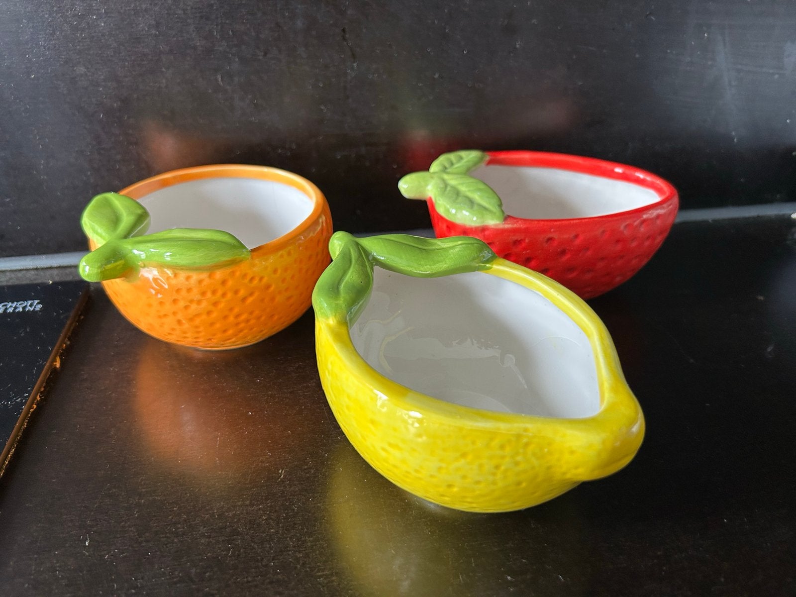 Set van 3 fruitvormige schaaltjes, Ophalen, Gebruikt, Porselein of Keramiek, Schaal