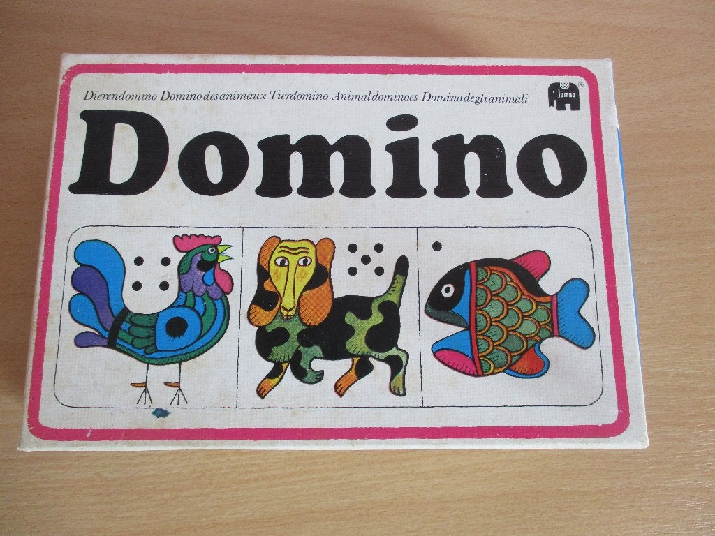 Domino spel - dieren. Retro - Vintage, Een of twee spelers, Ophalen of Verzenden, Zo goed als nieuw, Jumbo
