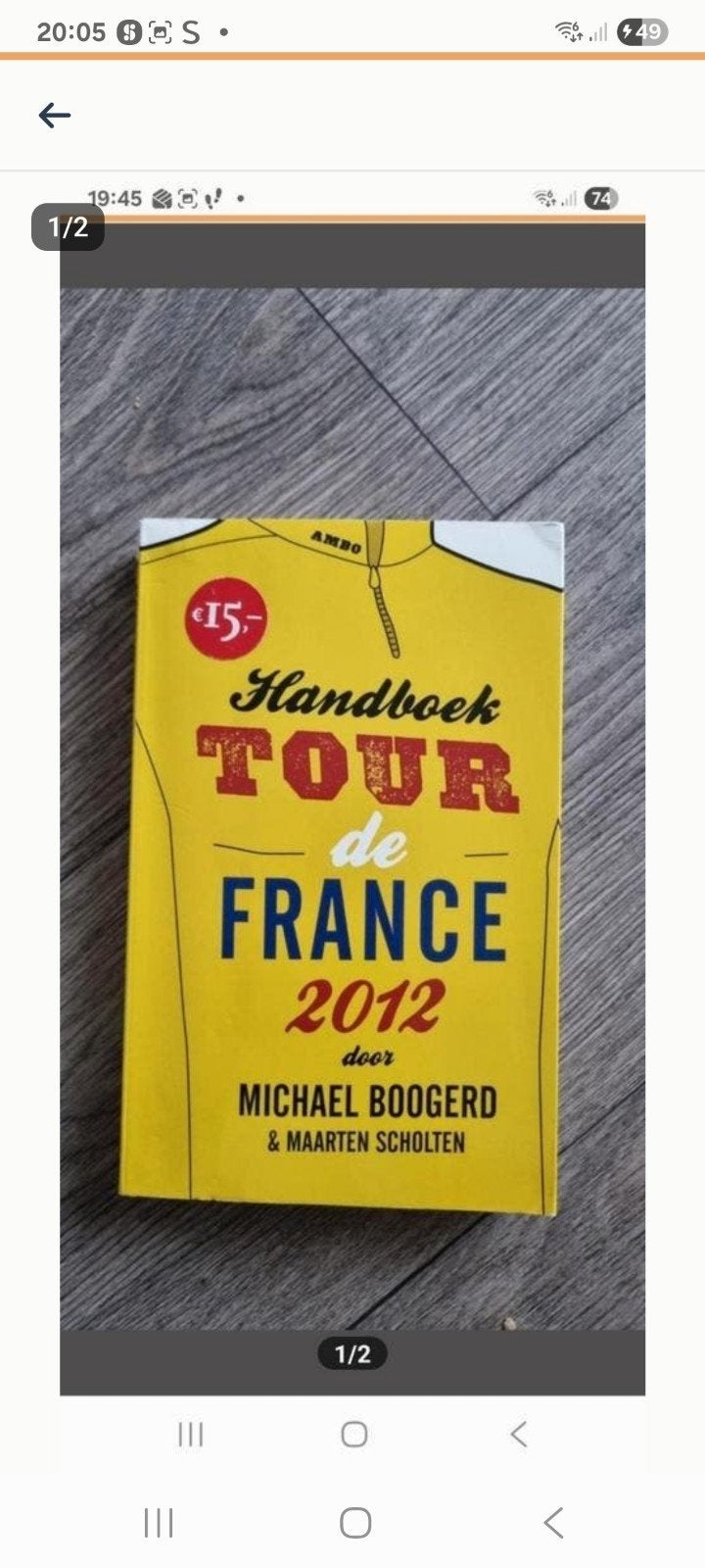 Handboek Tour de France 2012 - Michael d & Maarten Sch, Ophalen of Verzenden, Gelezen, Lopen en Fietsen