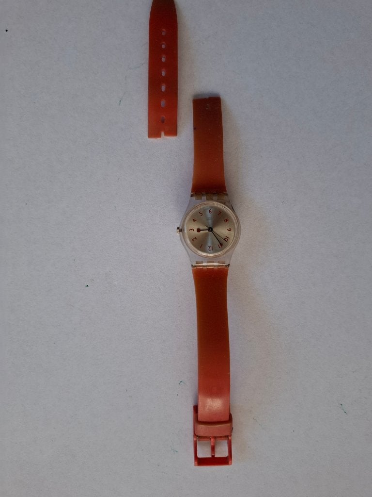 horloge  vintage  "Swatch Lady Strawberry Jam", Overige merken, Staal, Met bandje, Polshorloge