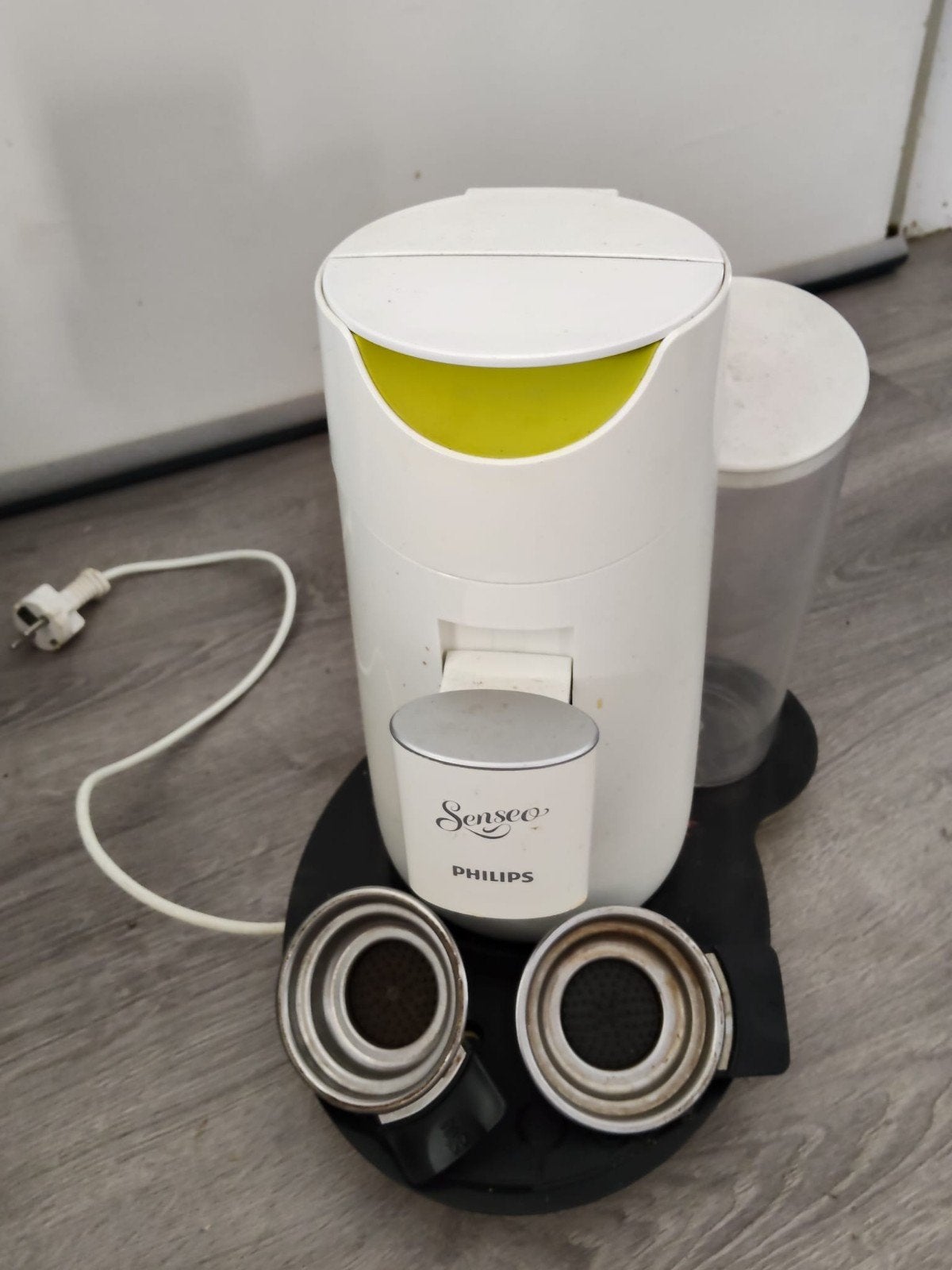 Philips Senseo Twist Koffiezetapparaat - Wit/mintgroen, Gebruikt, Koffiemachine, Ophalen of Verzenden, 2 tot 4 kopjes