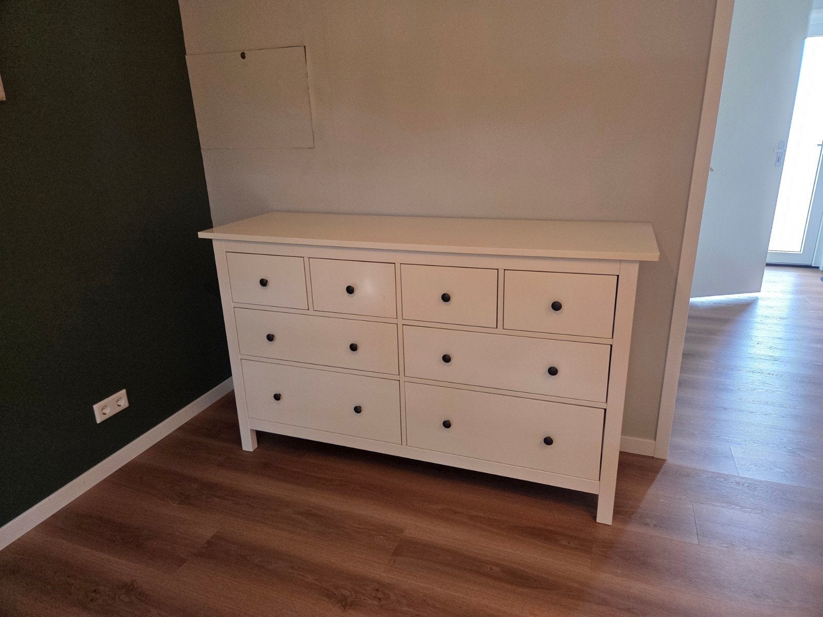 Hemnes Ikea - Witte ladekast met 8 laden - 160x50x96 cm, Ophalen, Gebruikt, 5 laden of meer, 150 tot 200 cm