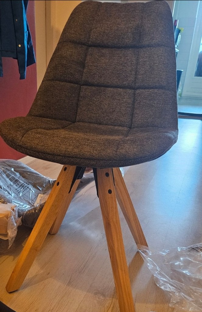 Eettafel rond met stoelen, Huis en Inrichting, Tafels | Eettafels, Ophalen, Rond, Zo goed als nieuw, Vier personen