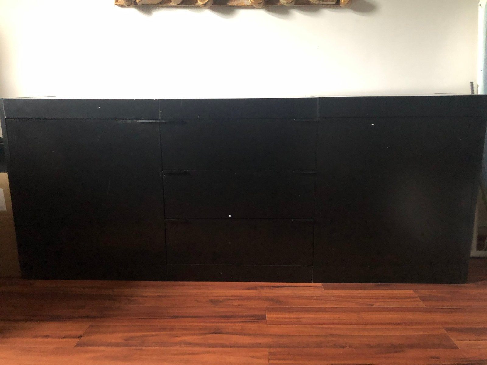 Zwart design dressoir van Pastoe, serie L, Ophalen, Gebruikt, 150 tot 200 cm, Modern