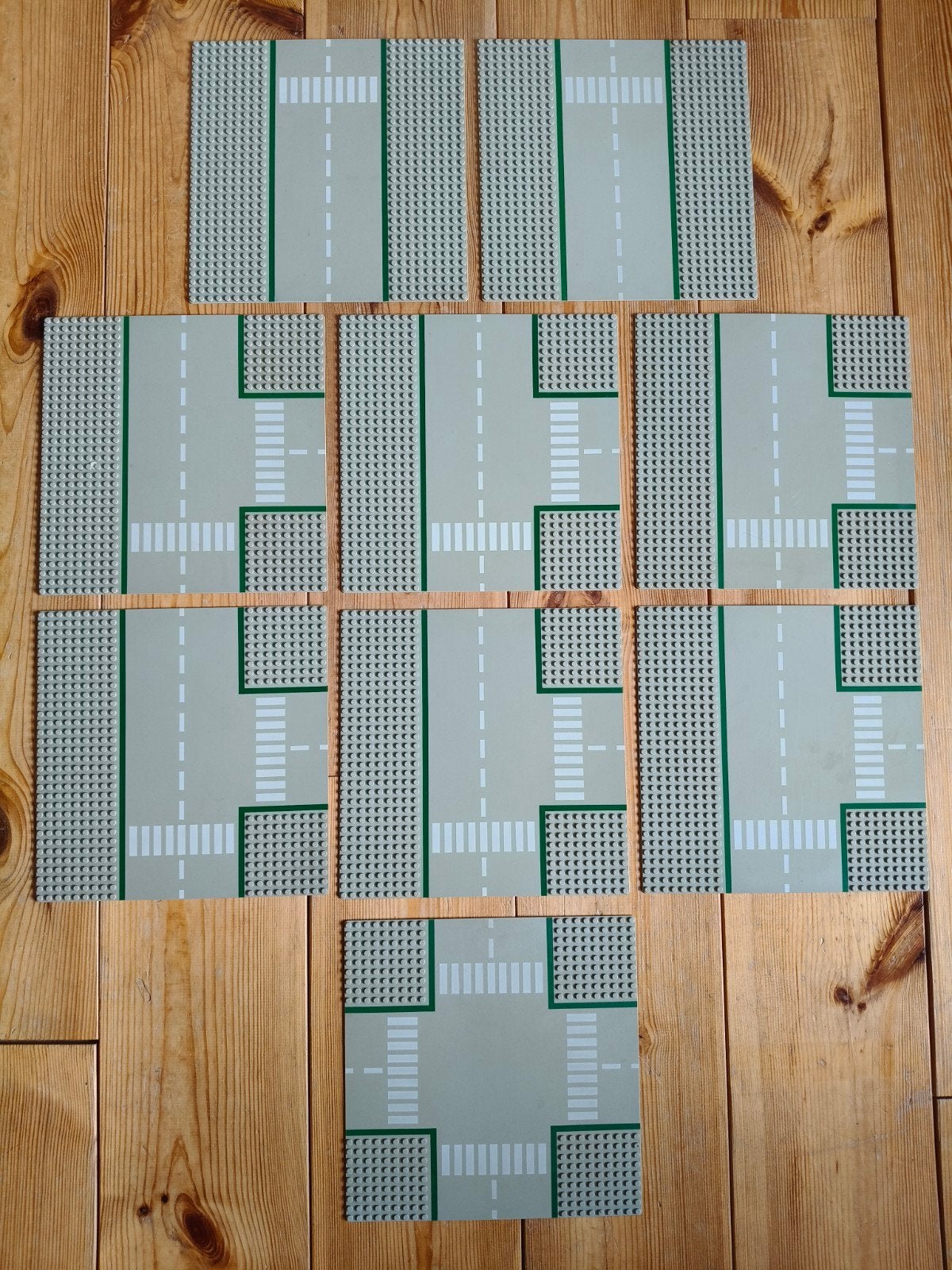 9 vintage Lego wegplaten 1978 -Diverse kruispunten en wegen, Overige materialen, Wandtegels, Minder dan 20 cm, Minder dan 5 m²